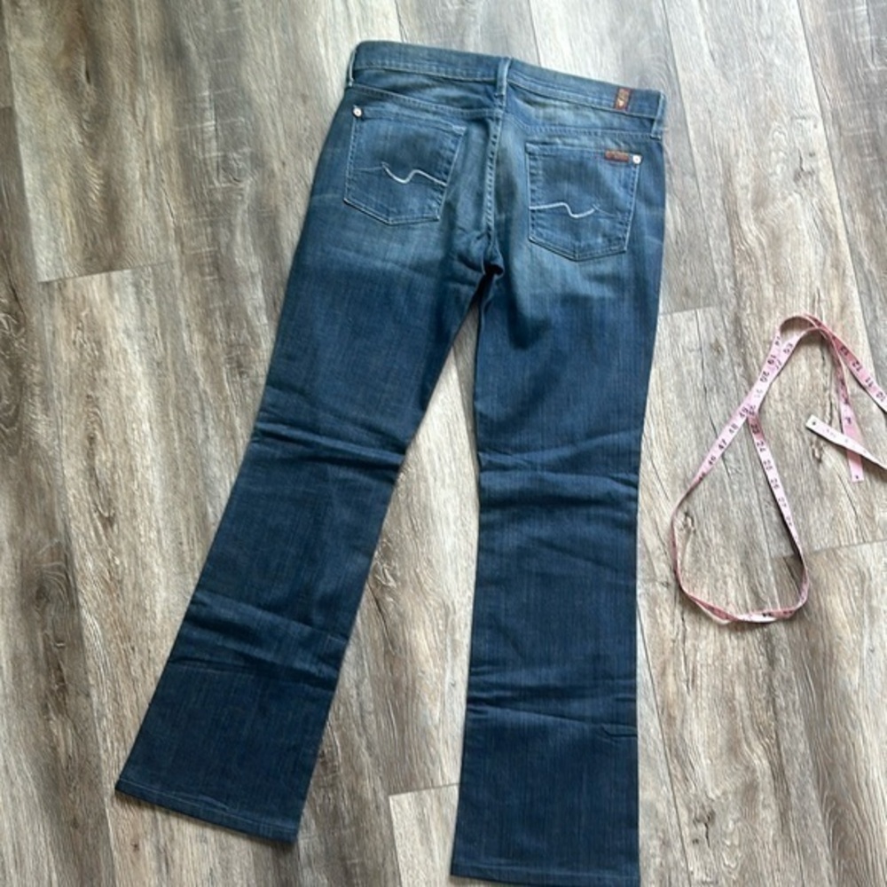7 for all Mankind jeans size 30 bikercore bootcut style blue denim